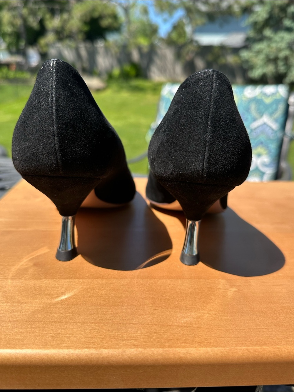 Prada Black Suede Mid-Kitten Heel Pumps - Picture 5 of 8